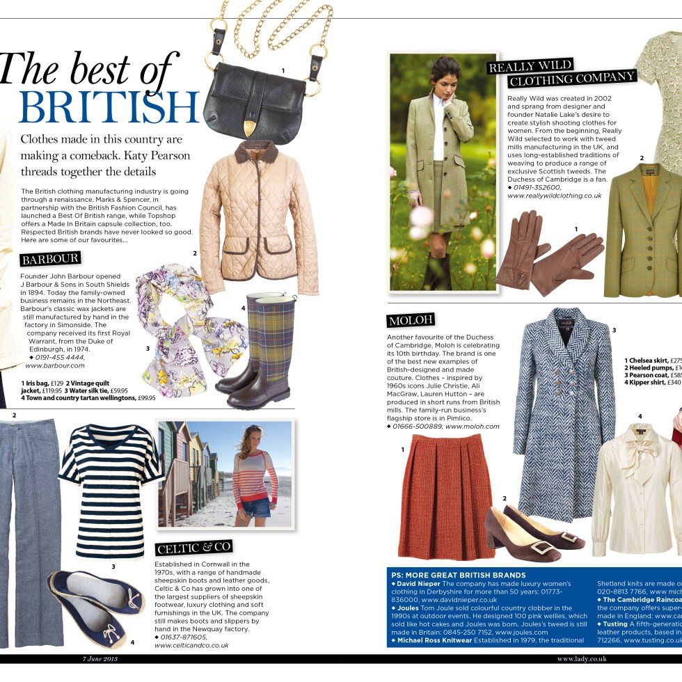 Best of British fashion for The Lady magazine