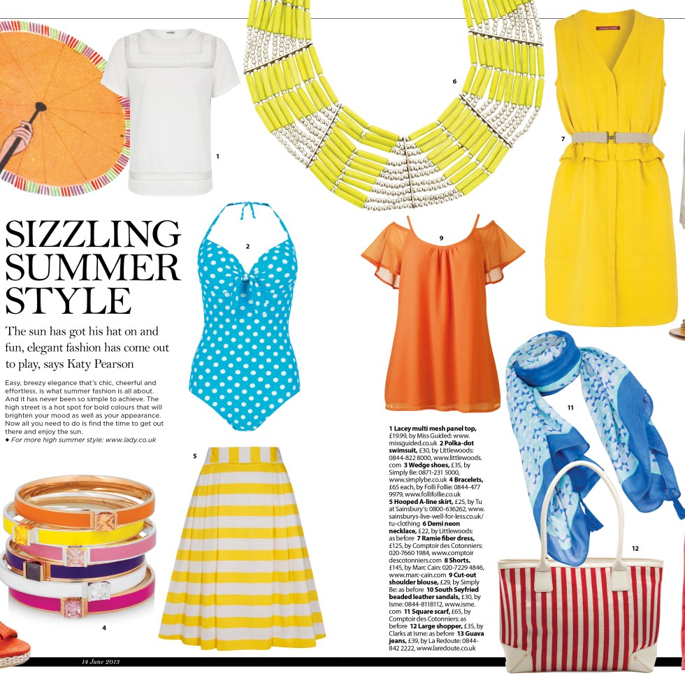 Sizzling Summer Style in The Lady magazine