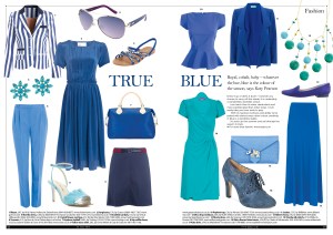 True blue fashion for The Lady magazine