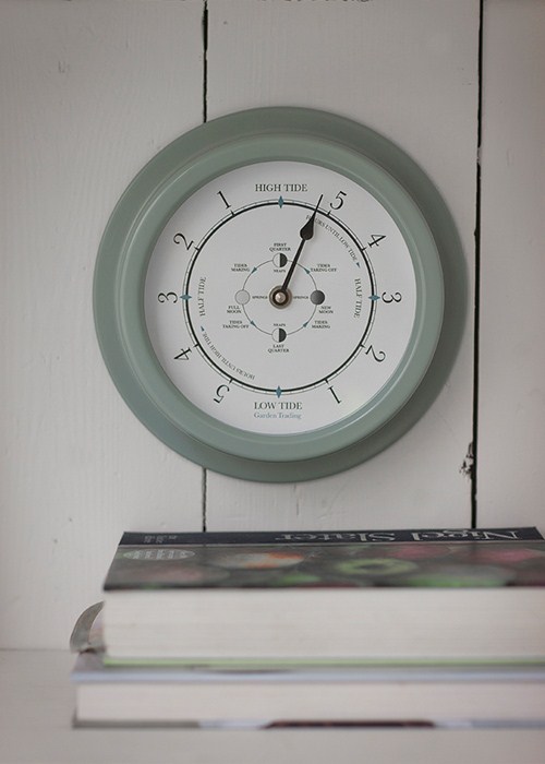 Tide clock in shutter blue, £50