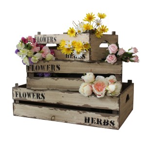 Set of Three Wooden Distressed Storage Crates, £24.95