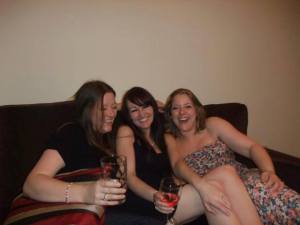 Laughing with Vicky Baker and our other friend Vicky Cole