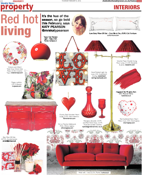 Chelmsford Weekly News, Katy Pearson, red, Valentine's