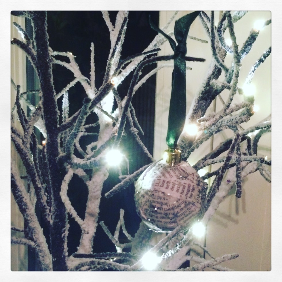 newspaper bauble, Katy Pearson