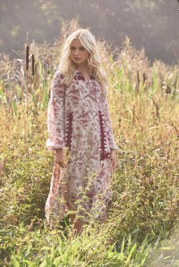 Laura Ashle SS17, Tie Neck Printed Linen Dress
