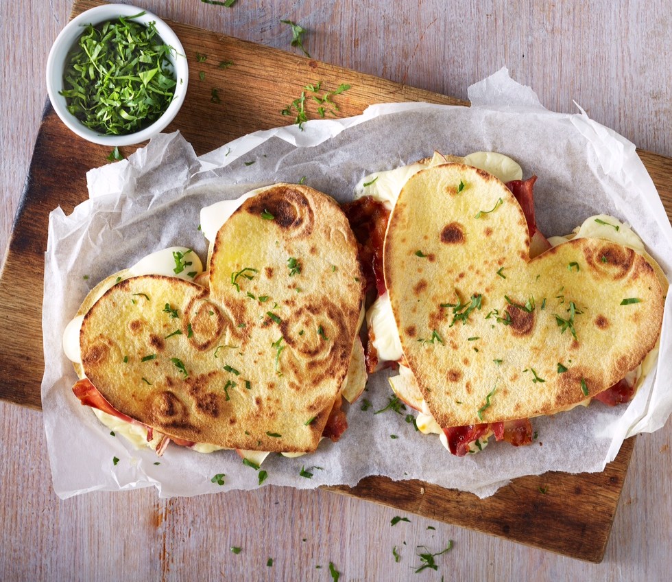 heart quesidillas, recipe, Valentine's Day