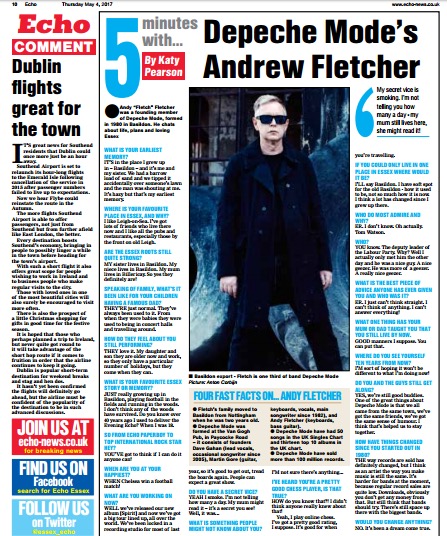 Depeche Mode, Fletch, Andrew Fletcher, by Katy Pearson #whatkatydid