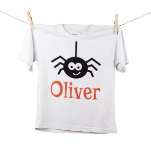 Personalised Kid's T-Shirt - Spooky Spider, Getting Personal