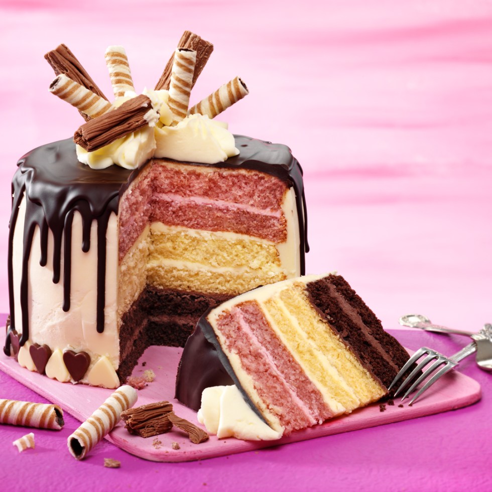 Recipe, Neapolitan Style Drip Cake
