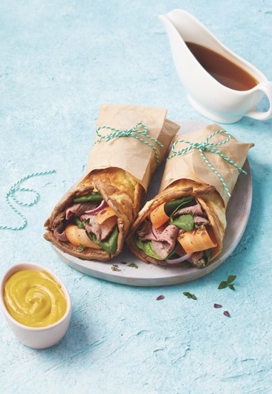 LEFTOVER YORKSHIRE PUDDING WRAPS, recipe, Aldi, Katy Pearson
